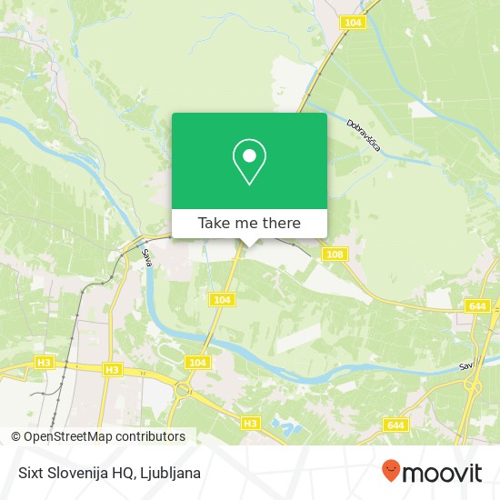 Sixt Slovenija HQ map