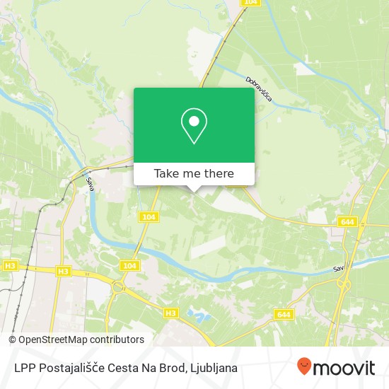 LPP Postajališče Cesta Na Brod map