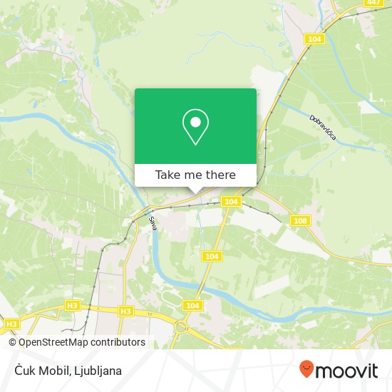 Čuk Mobil map