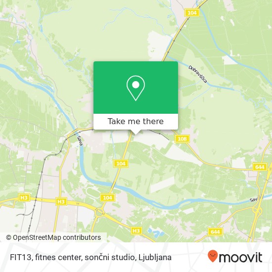 FIT13, fitnes center, sončni studio map