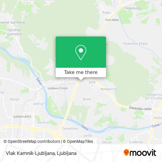 Vlak Kamnik-Ljubljana map