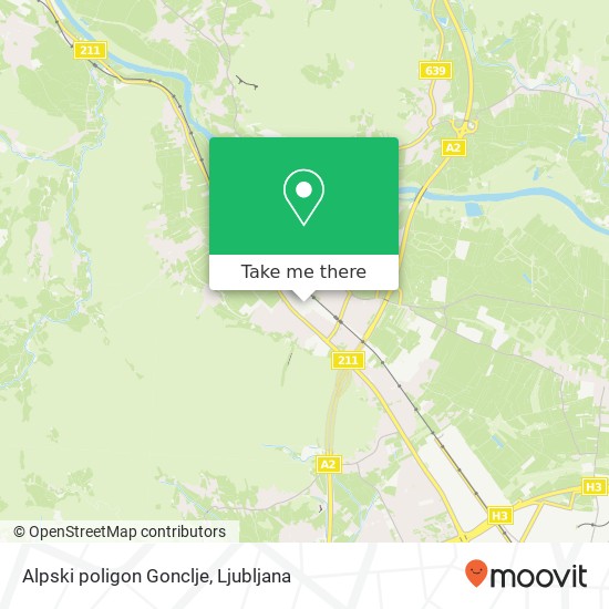 Alpski poligon Gonclje map