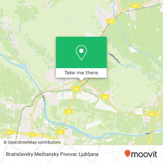 Bratislavsky Meštansky Pivovar map