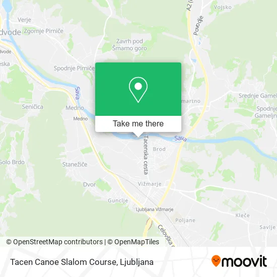 Tacen Canoe Slalom Course map