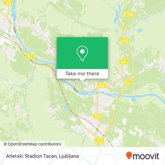 Atletski Stadion Tacen map