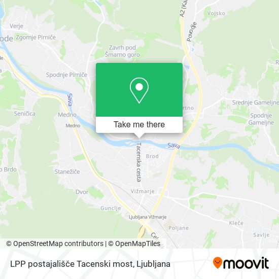 LPP postajališče Tacenski most map