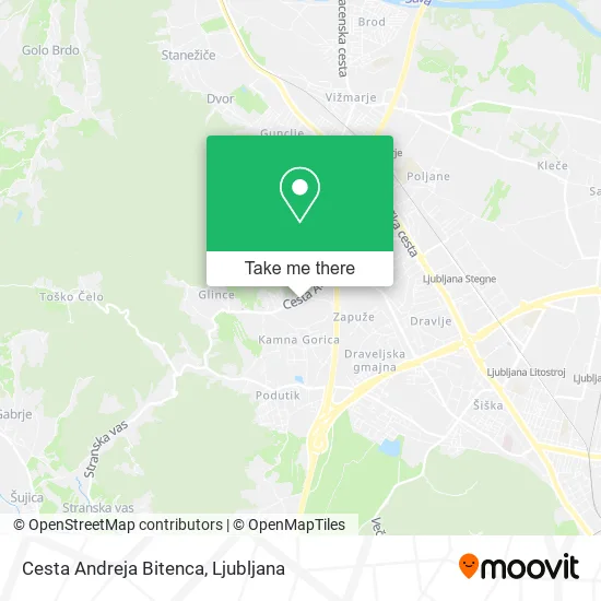 Cesta Andreja Bitenca map