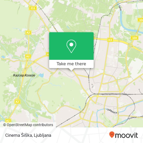 Cinema Šiška map