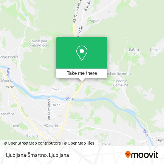 Ljubljana-Šmartno map