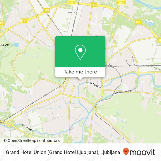 Grand Hotel Union (Grand Hotel Ljubljana) map