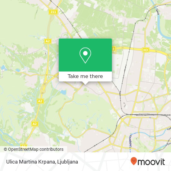 Ulica Martina Krpana map