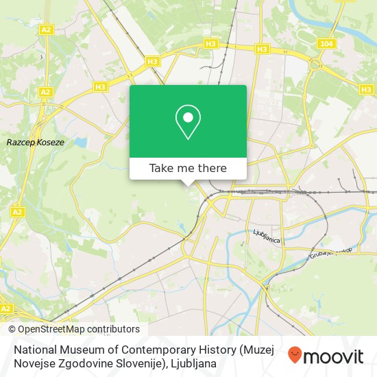 National Museum of Contemporary History (Muzej Novejse Zgodovine Slovenije) map