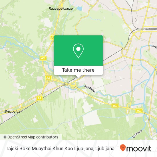 Tajski Boks Muaythai Khun Kao Ljubljana map