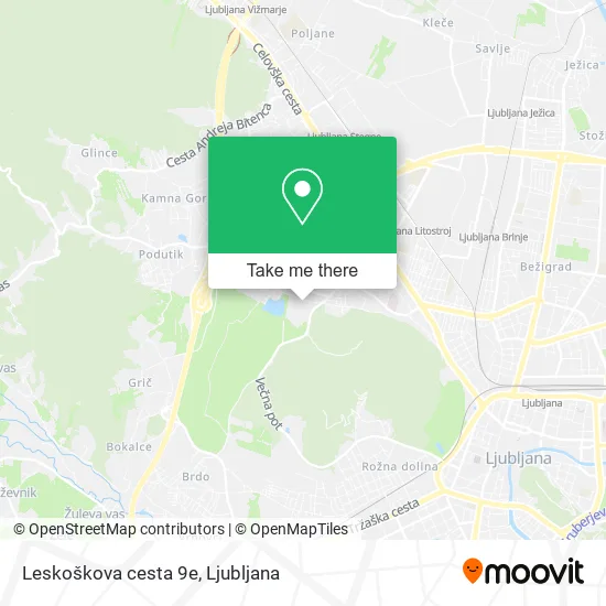Leskoškova cesta 9e map