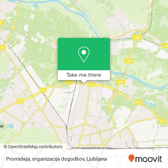 Promideja, organizacija dogodkov map