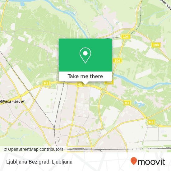 Ljubljana-Bežigrad map