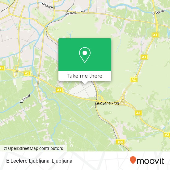 E.Leclerc Ljubljana map
