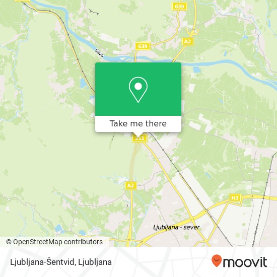 Ljubljana-Šentvid map