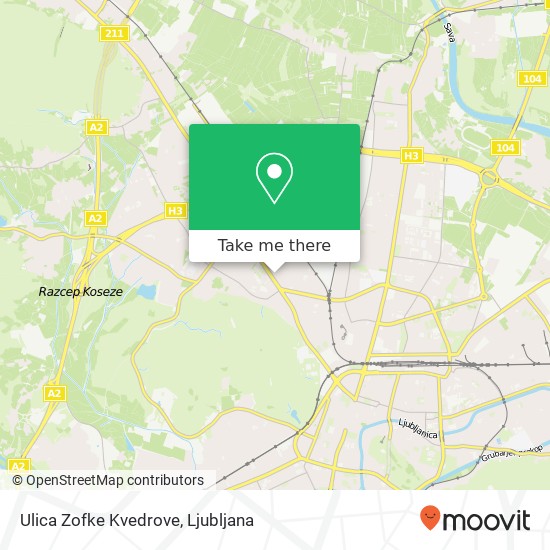 Ulica Zofke Kvedrove map