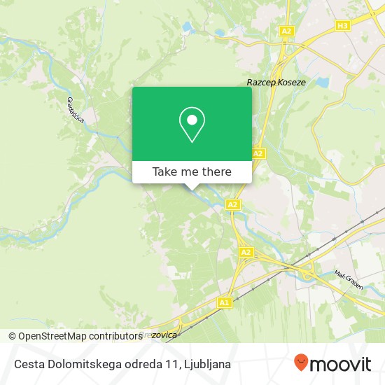 Cesta Dolomitskega odreda 11 map