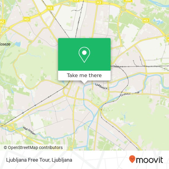 Ljubljana Free Tour map