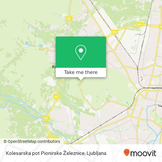 Kolesarska pot Pionirske Železnice map