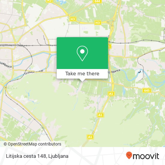 Litijska cesta 148 map