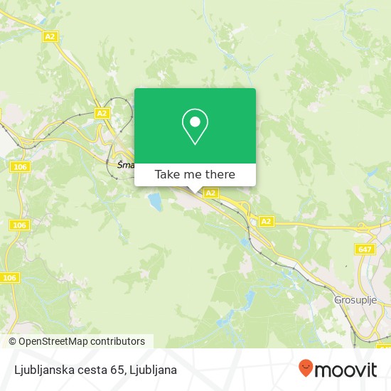 Ljubljanska cesta 65 map