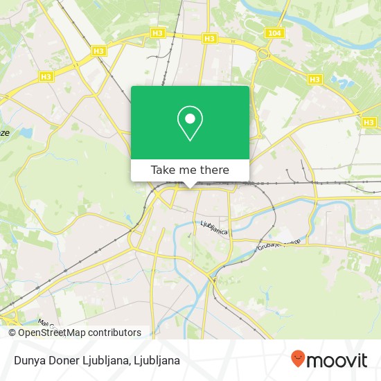 Dunya Doner Ljubljana map