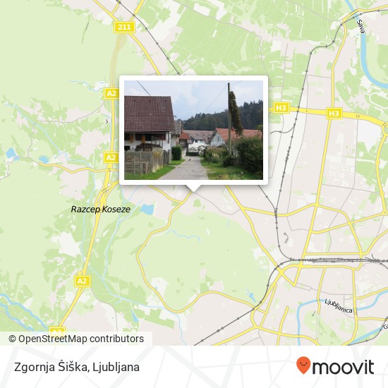 Zgornja Šiška map