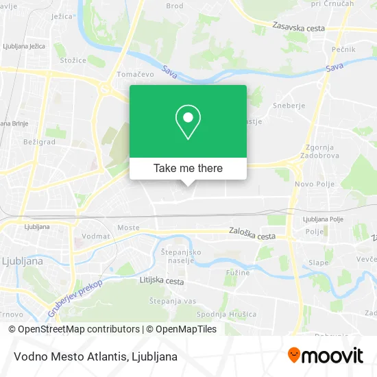 Vodno Mesto Atlantis map