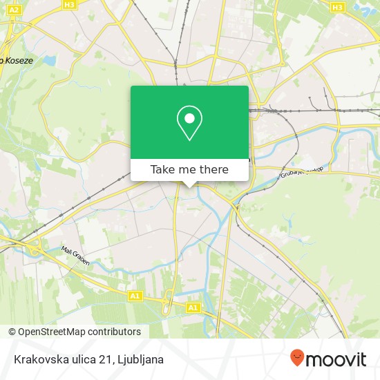 Krakovska ulica 21 map
