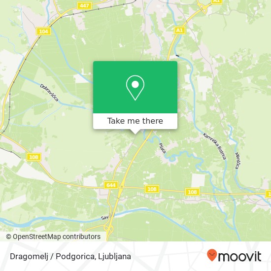 Dragomelj / Podgorica map