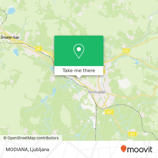 MODIANA, Brvace 1290 Grosuplje map