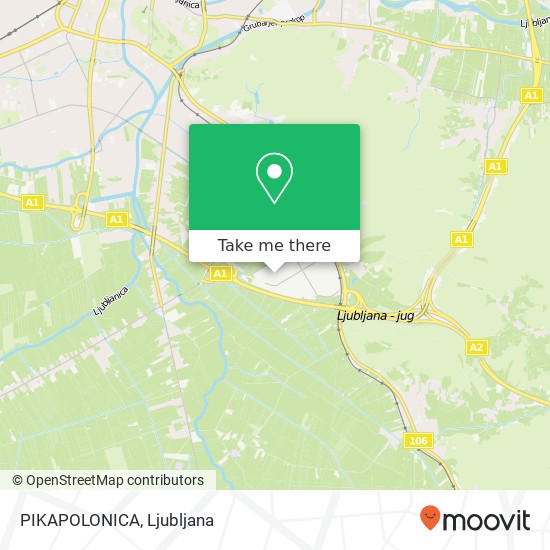 PIKAPOLONICA, Jurckova cesta 1000 Ljubljana map