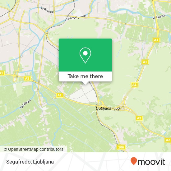 Segafredo, Jurckova cesta 1000 Ljubljana map