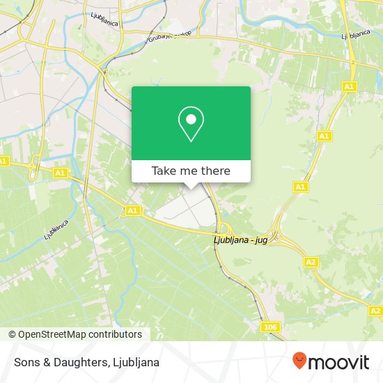Sons & Daughters, Jurckova cesta 223 1000 Ljubljana map
