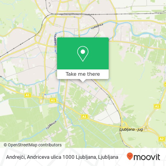 Andrejči, Andriceva ulica 1000 Ljubljana map