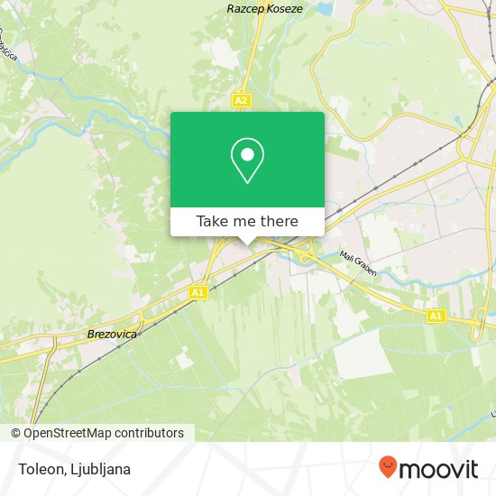 Toleon, Ribiciceva ulica 25 1000 Ljubljana map