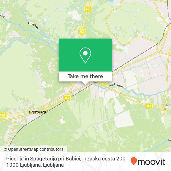 Picerija in Špagetarija pri Babici, Trzaska cesta 200 1000 Ljubljana map