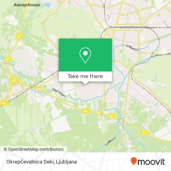 Okrepčevalnica Deki, Cesta v Mestni log 1000 Ljubljana map