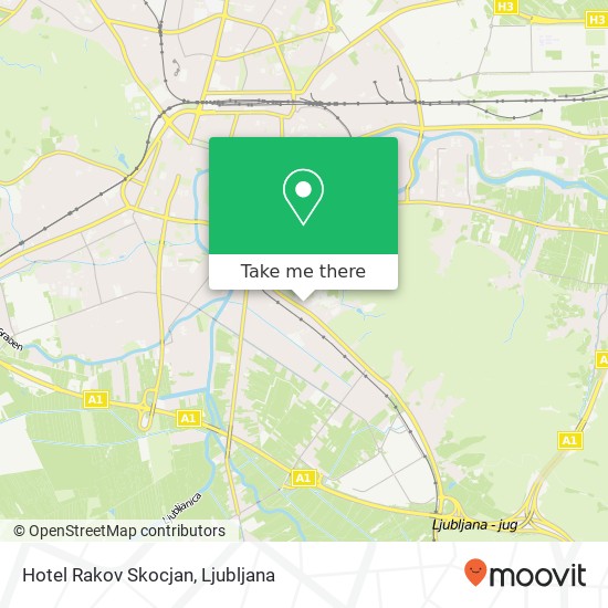 Hotel Rakov Skocjan, Rakovniska ulica 1 1000 Ljubljana map
