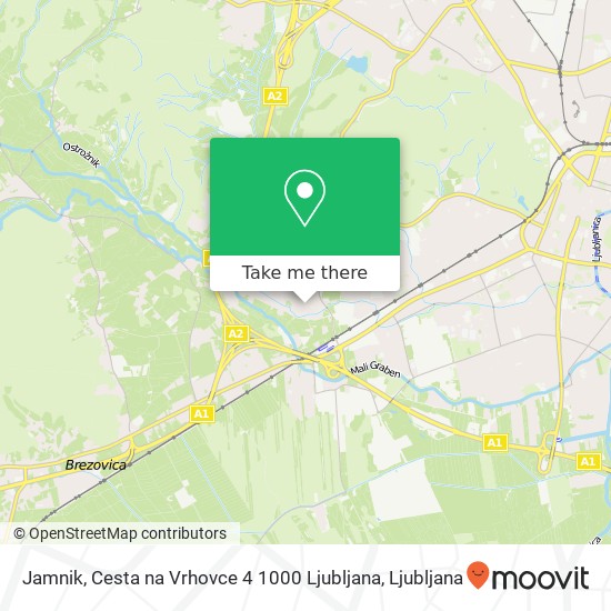 Jamnik, Cesta na Vrhovce 4 1000 Ljubljana map