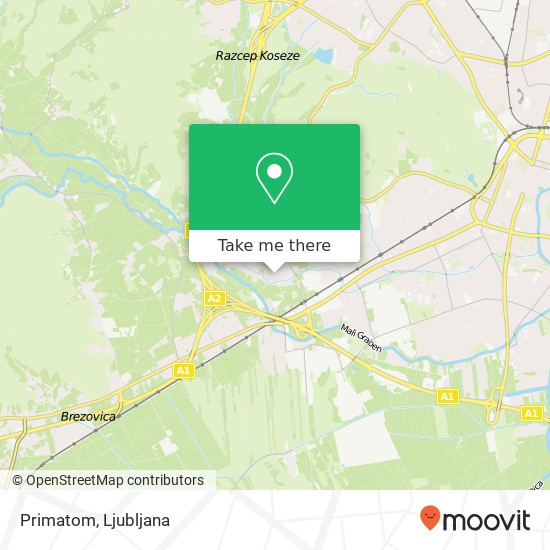 Primatom, Vrhovci-cesta III 4 1000 Ljubljana map