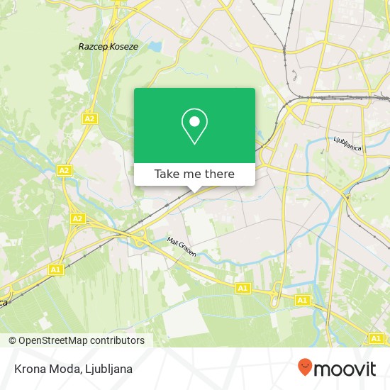 Krona Moda, Trzaska cesta 1000 Ljubljana map
