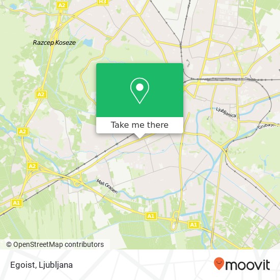 Egoist, Trzaska cesta 1000 Ljubljana map