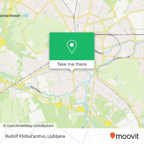 Rudolf Klobučarstvo, Kolezijska ulica 1000 Ljubljana map