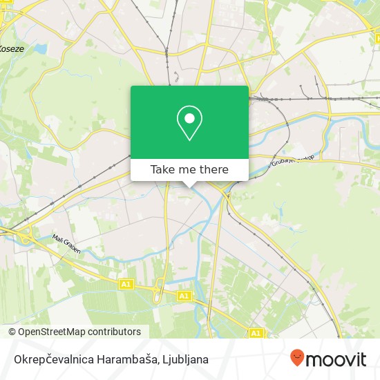 Okrepčevalnica Harambaša, Trnovski Pristan 1000 Ljubljana map