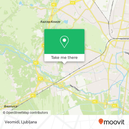 Veomidi, Cesta na Brdo 75 1000 Ljubljana map
