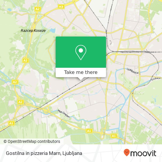 Gostilna in pizzeria Marn, Rozna Dolina-cesta II 1000 Ljubljana map